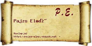Pajzs Elmó névjegykártya